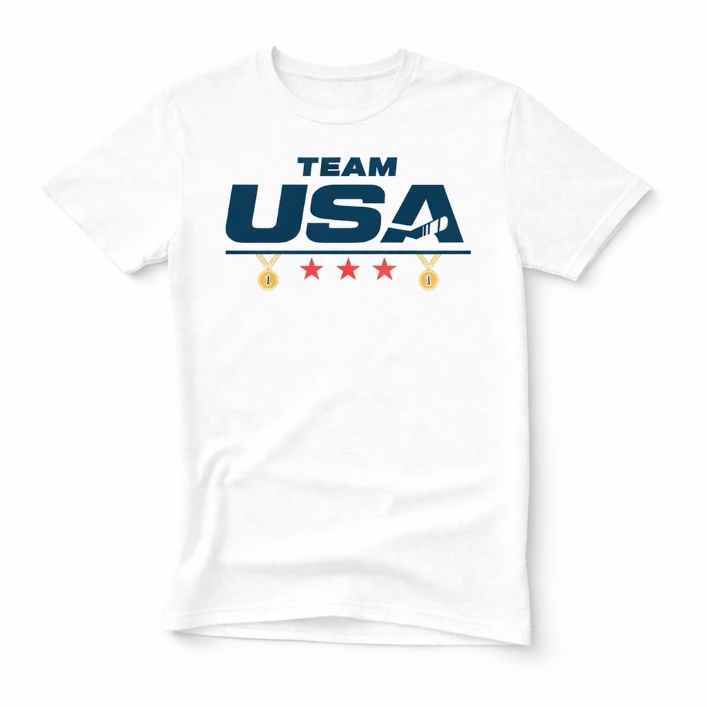 Team USA 2026 Gold Medal Olympic Hockey T-Shirt - Adult & Kids sizes